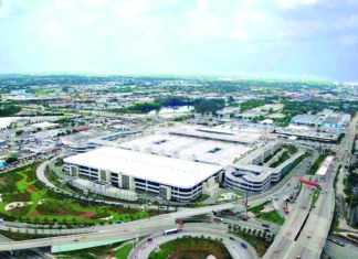 Overhead shot of Miami Airport