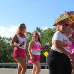 PINK ARMY – Inaugural bra walk in Key Largo sees large support - A couple of people that are standing in a parking lot - Vacation