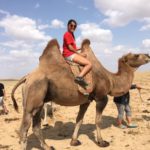 During her summer in Mongolia with the Experiment in International Living, Key West High School student Maryama Akhmetkaliyeva rode a camel in the Gobi Desert and did a home stay in a traditional yurt, or tent-like structure. Contributed photo