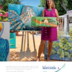Striking 2020 ads lure various visitors to island chain - Michelle Lowe sitting on a bench - Pattern M