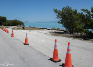 Orange cones remain on the Fills in Islamorada to manage parking. DAVID GROSS/Contributed