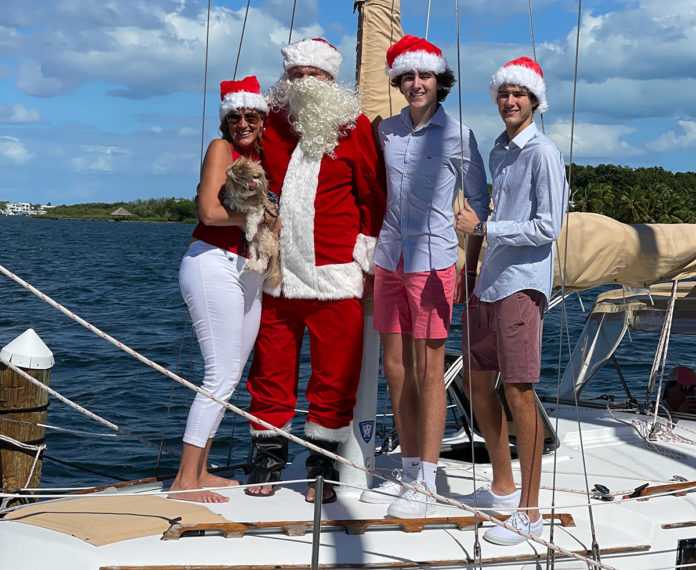 Santa-on-a-sail