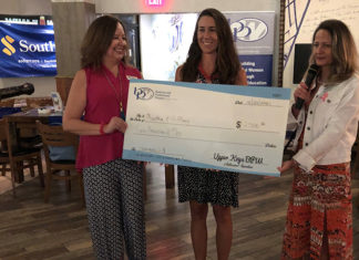 UPPER KEYS BUSINESS GROUP INSPIRES AND BRINGS OUT SOME OF THE BEST two women holding a large check while standing next to each other