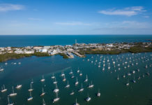 a large body of water filled with lots of boats