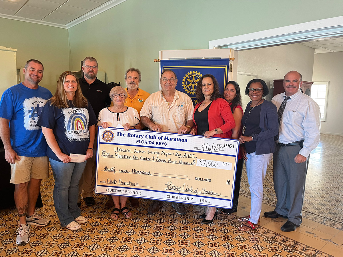 MARATHON ROTARY ANNOUNCES NEARLY $100,000 IN DONATIONS