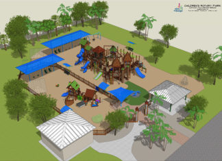 a computer generated rendering of a playground