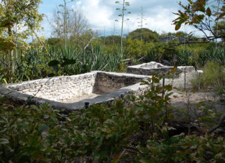 KEYS HISTORY: AFTERMATH OF INDIAN KEY ATTACK SEES ISLAND HANDED OVER TO GOVERNMENT a stone structure in the middle of a forest