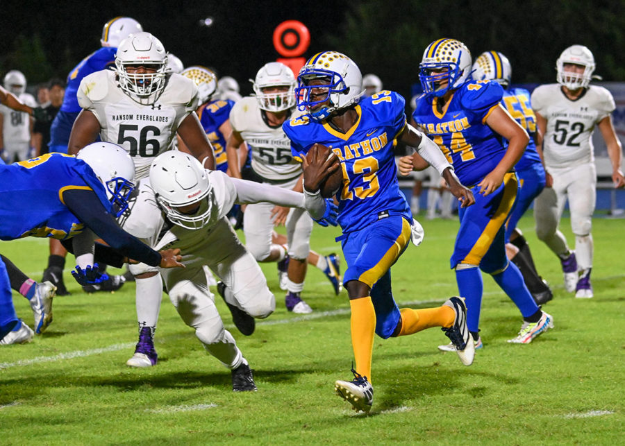 IN PICTURES MARATHON FOOTBALL FALLS TO RANSOM EVERGLADES