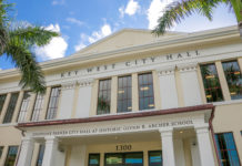 the front entrance of key west city hall