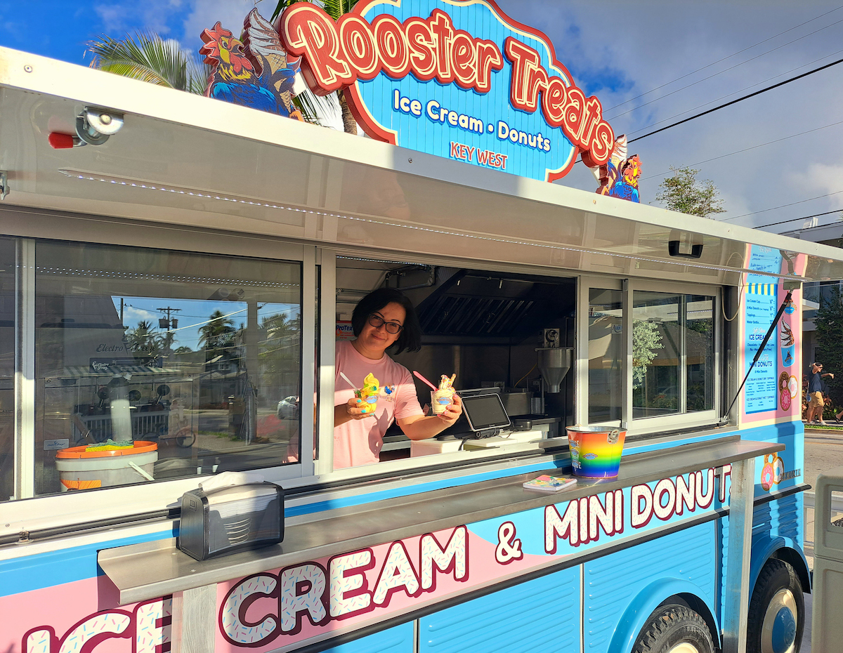 ROOSTER TREATS OFFERS SOFT-SERVE ICE CREAM & FRESH MINI DONUTS IN KEY WEST