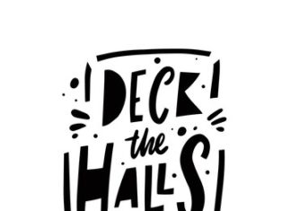 a black and white sign that says deck the hall's