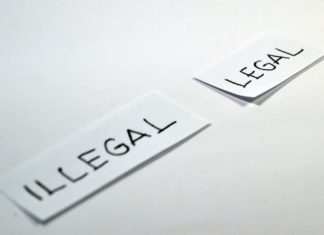 two pieces of paper with words legal and legal on them