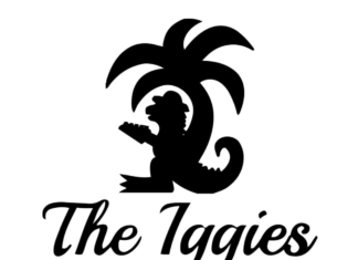 a black and white logo with the words the iggies
