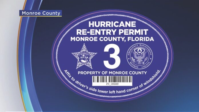 the label for hurricane re - entry permit