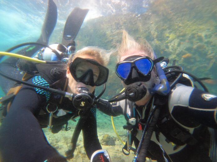 a couple of people that are in the water