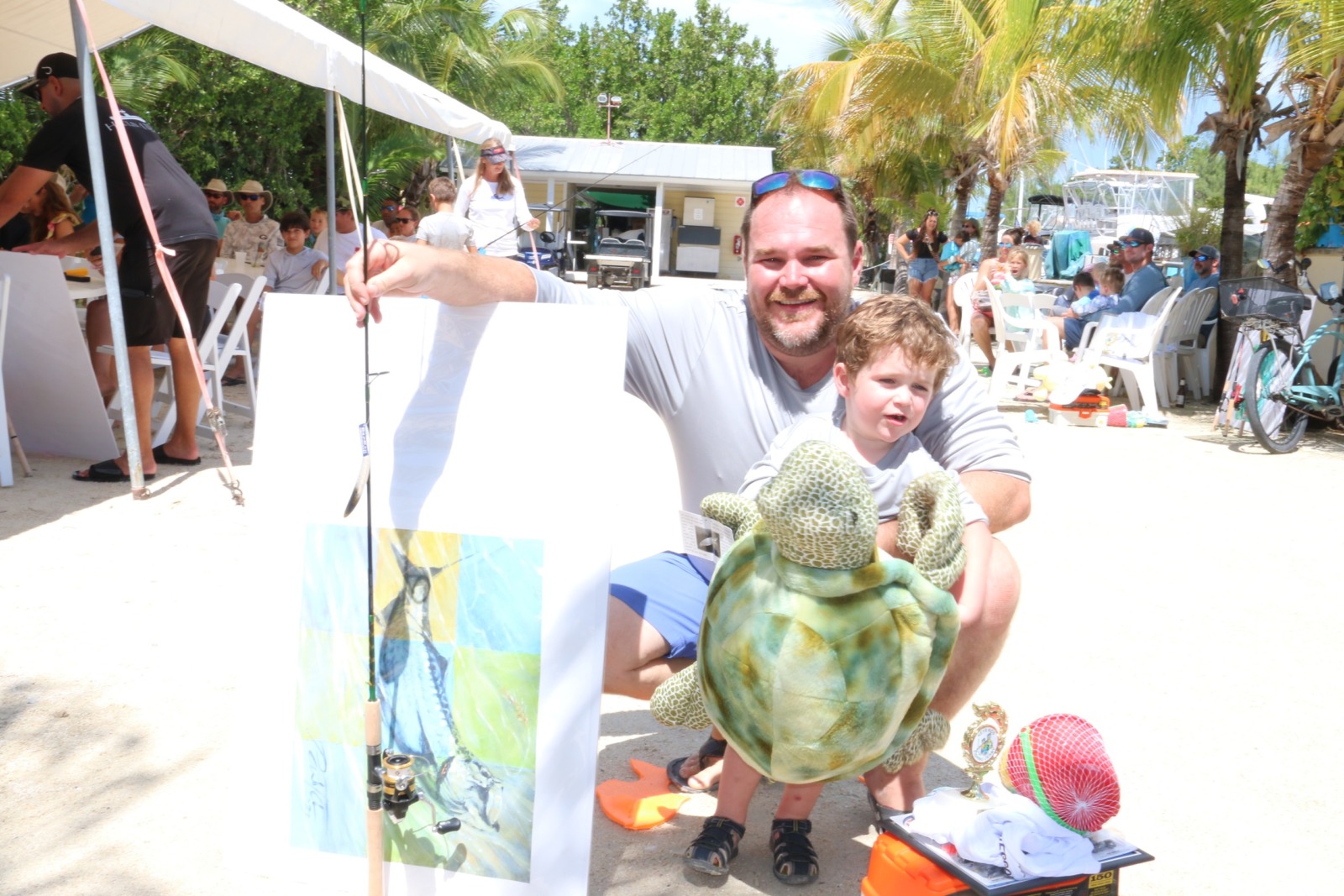 KIDS CAST & REEL DURING ANNUAL FISH DERBY IN THE UPPER KEYS