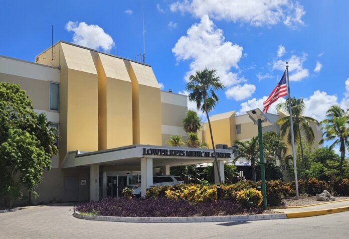 a large building with a flag on top of it