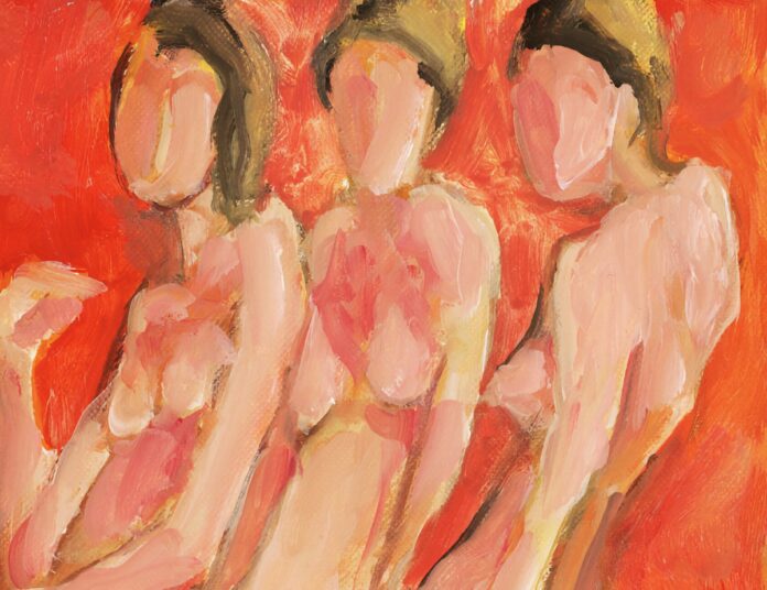 a painting of a group of naked people