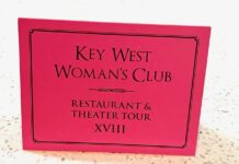 a pink sign that says key west woman's club