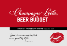 champagne looks, beer budget, and beauty routine break the bank