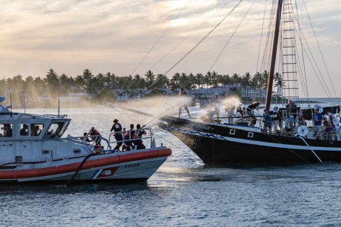 a couple of boats that are in the water