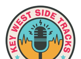 a microphone with the words west side tracks on it