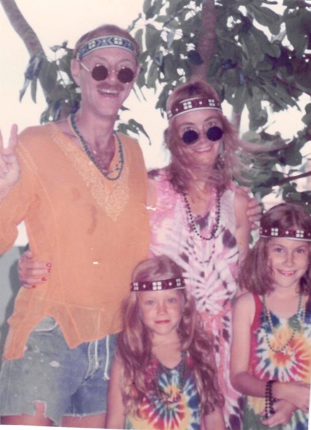 an old photo of a family posing for a picture
