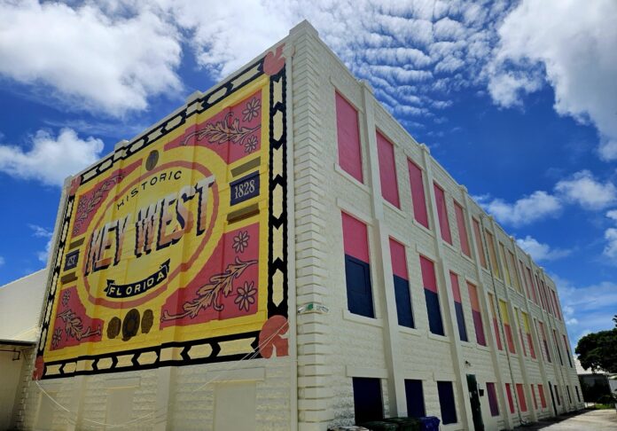 a building with a large sign on the side of it