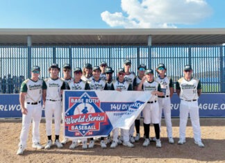a group of baseball players standing next to each other