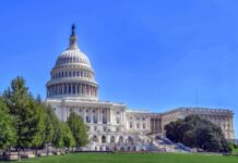 the capitol building in washington d c on a sunny day