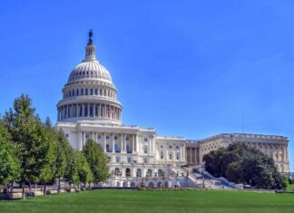 the capitol building in washington d c on a sunny day