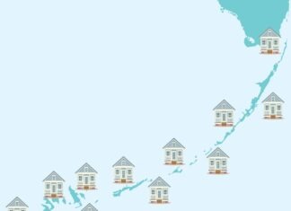 a map of a city with a lot of houses