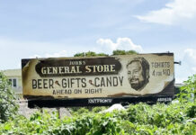 a large sign advertising a store called general store