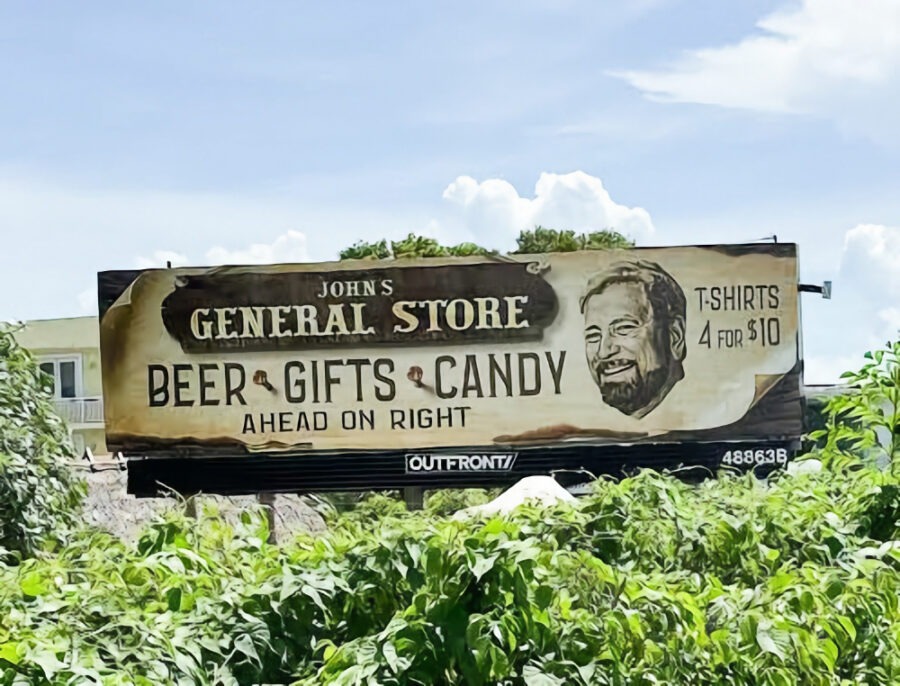 a large sign advertising a store called general store