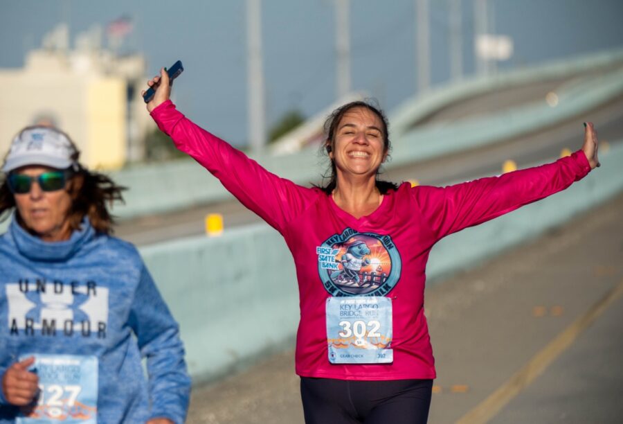 a couple of people that are running in a race