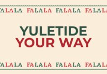 a sign that says yuletide your way