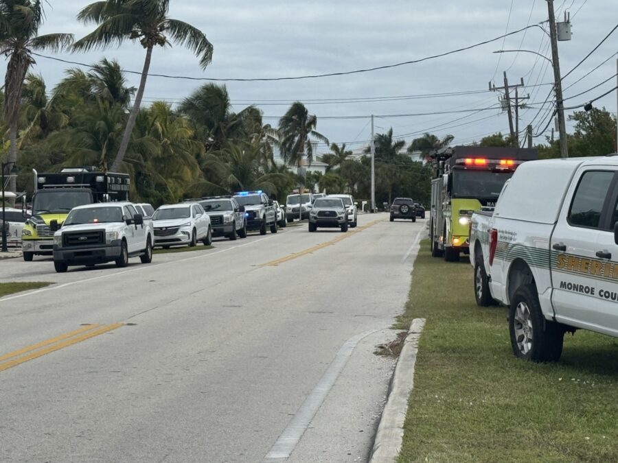 a police truck parked on the side of the road