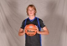 a young man holding a basketball in his hands