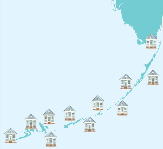 a map with a bunch of houses on it