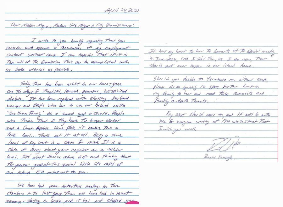 a handwritten letter from person to person
