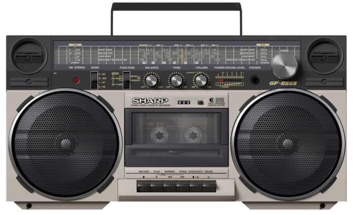 boombox-5467421_1920 an old fashioned radio with a boombox on top of it