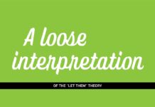 a green background with the words a loose interpretation