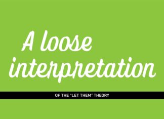 a green background with the words a loose interpretation