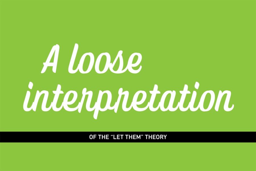 a green background with the words a loose interpretation