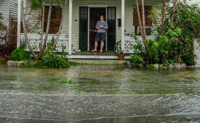 a woman standing in a doorway of a house