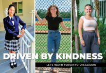 a collage of photos with a woman standing on the steps