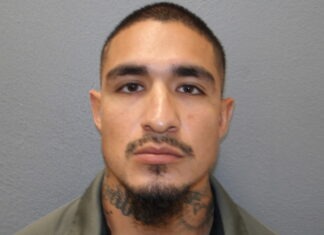 a mug shot of a man with a beard