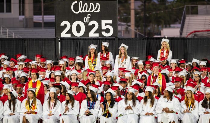 Graduation-5 Large a large group of people in graduation caps and gowns