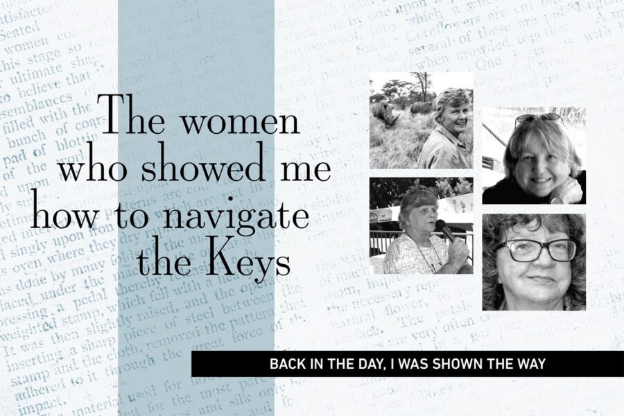 a book cover with the words the women who showed me how to navigate the keys