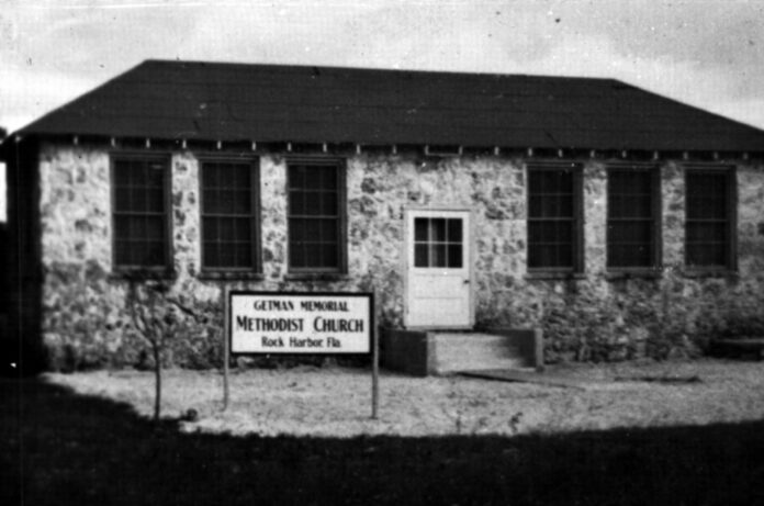 Rock Harbor Grammar School a black and white photo of a building